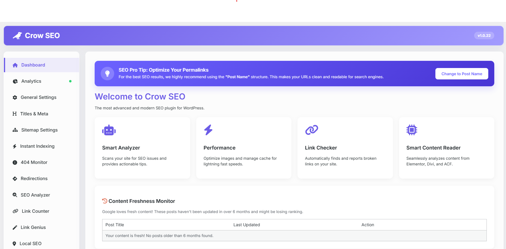 Crow SEO Dashboard